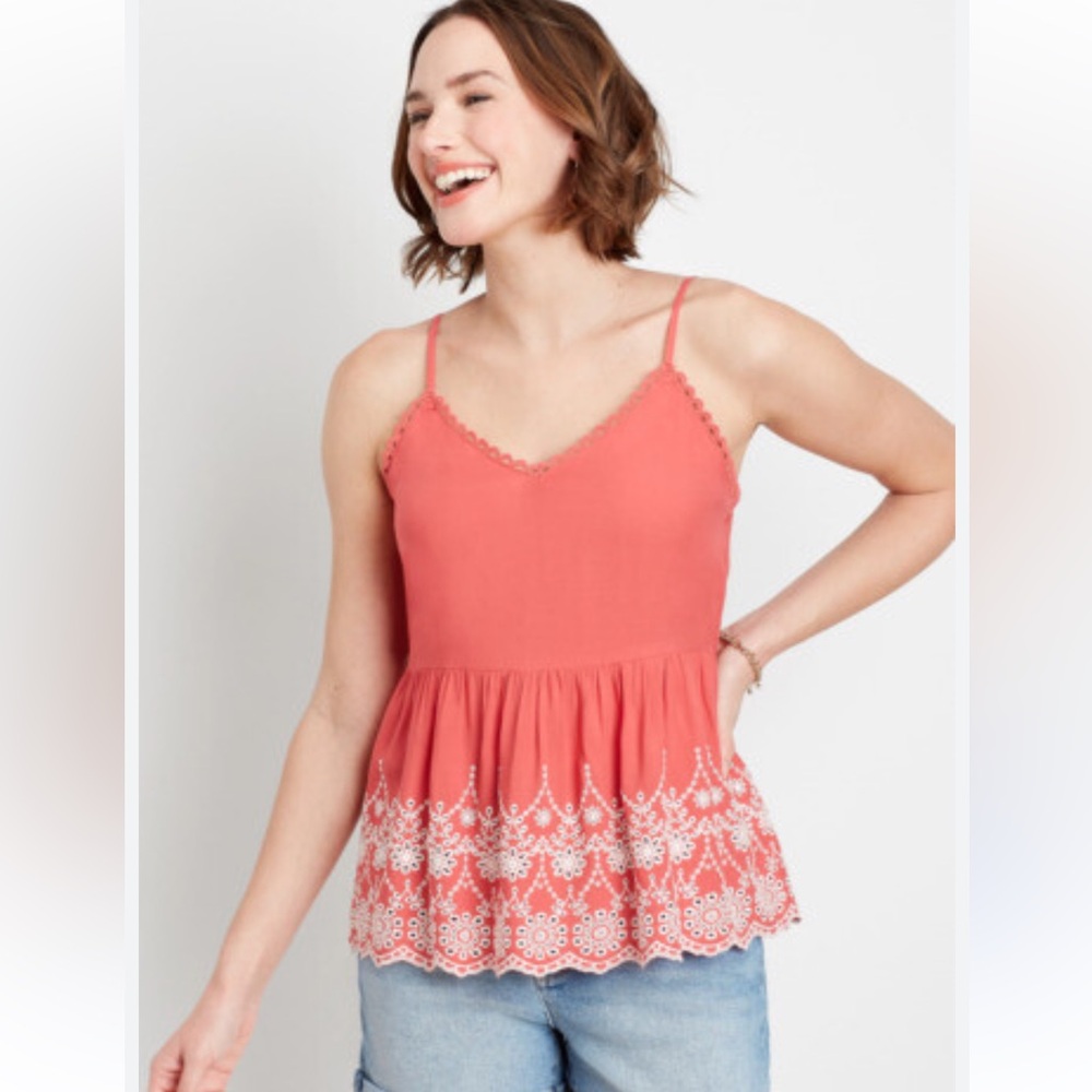 Maurices Vibrant Coral Tank